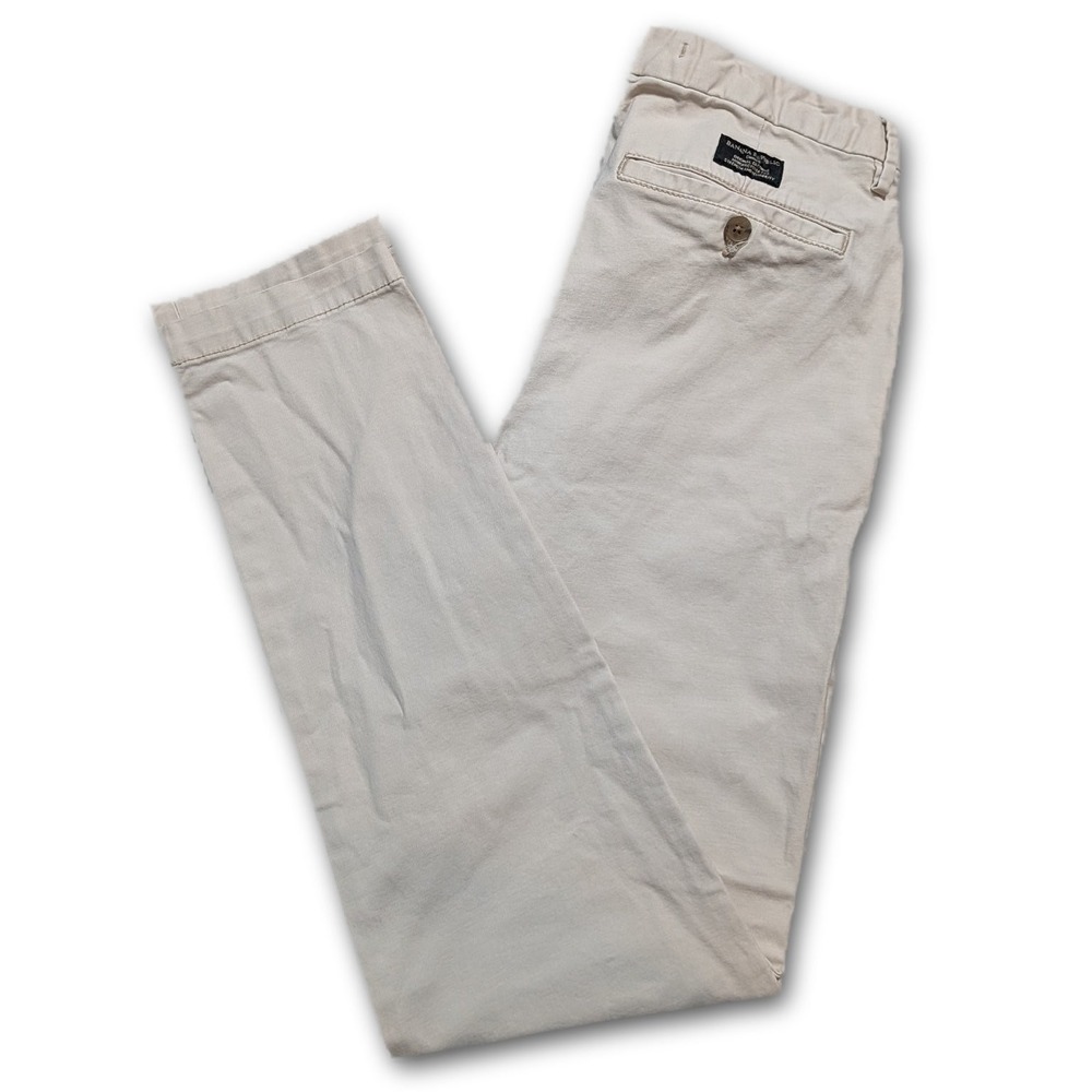 Banana Republic Lived-In Mens Pants Chino Khaki 32x32 Slim Stretch